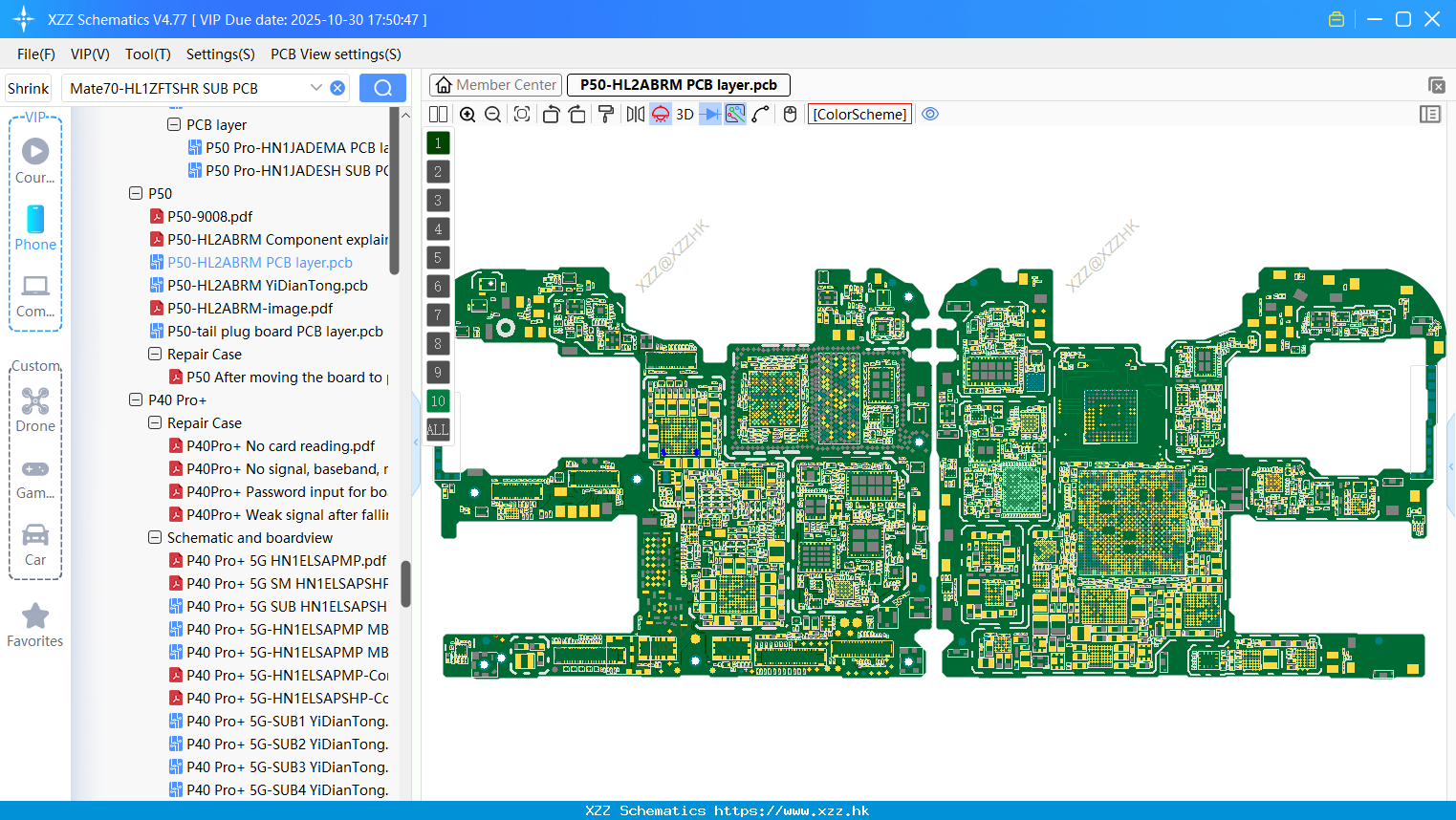 Huawei P50-HL2ABRM PCB Layer